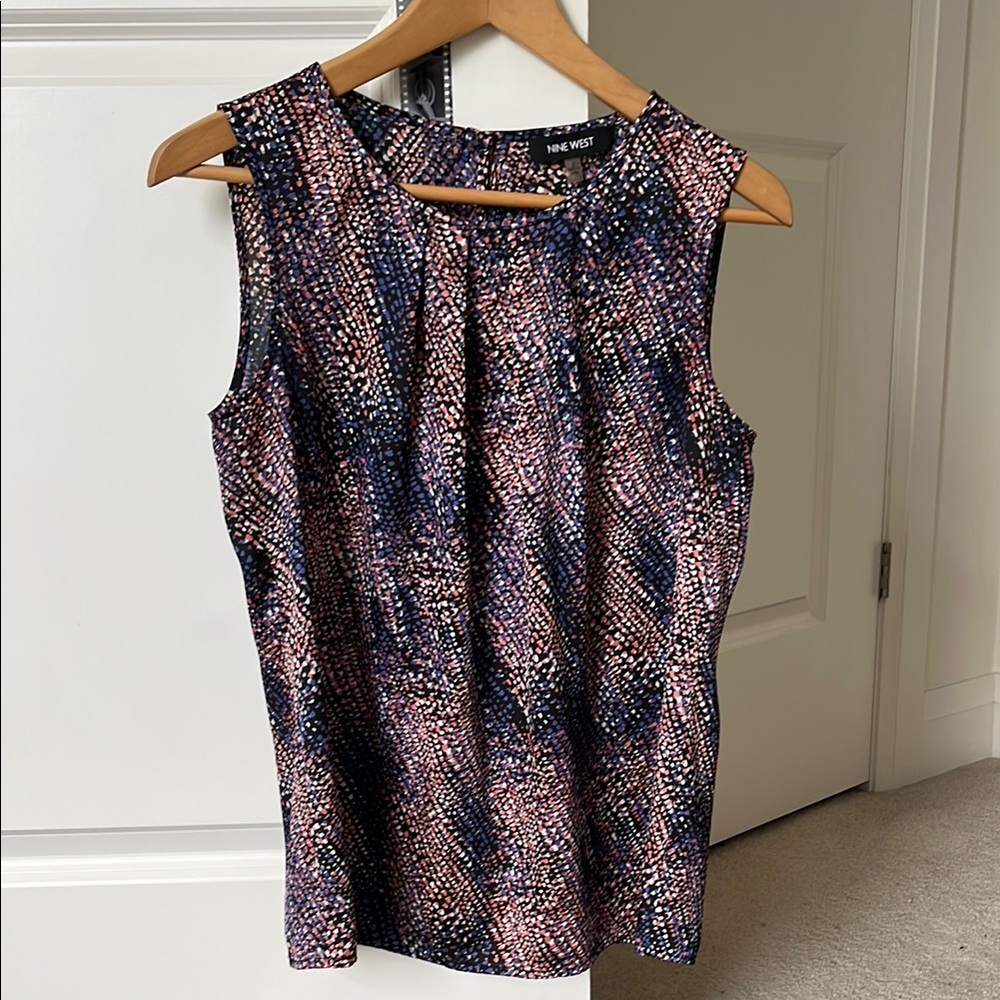 Nine West Women's Sleeveless Top - Pink and Blue